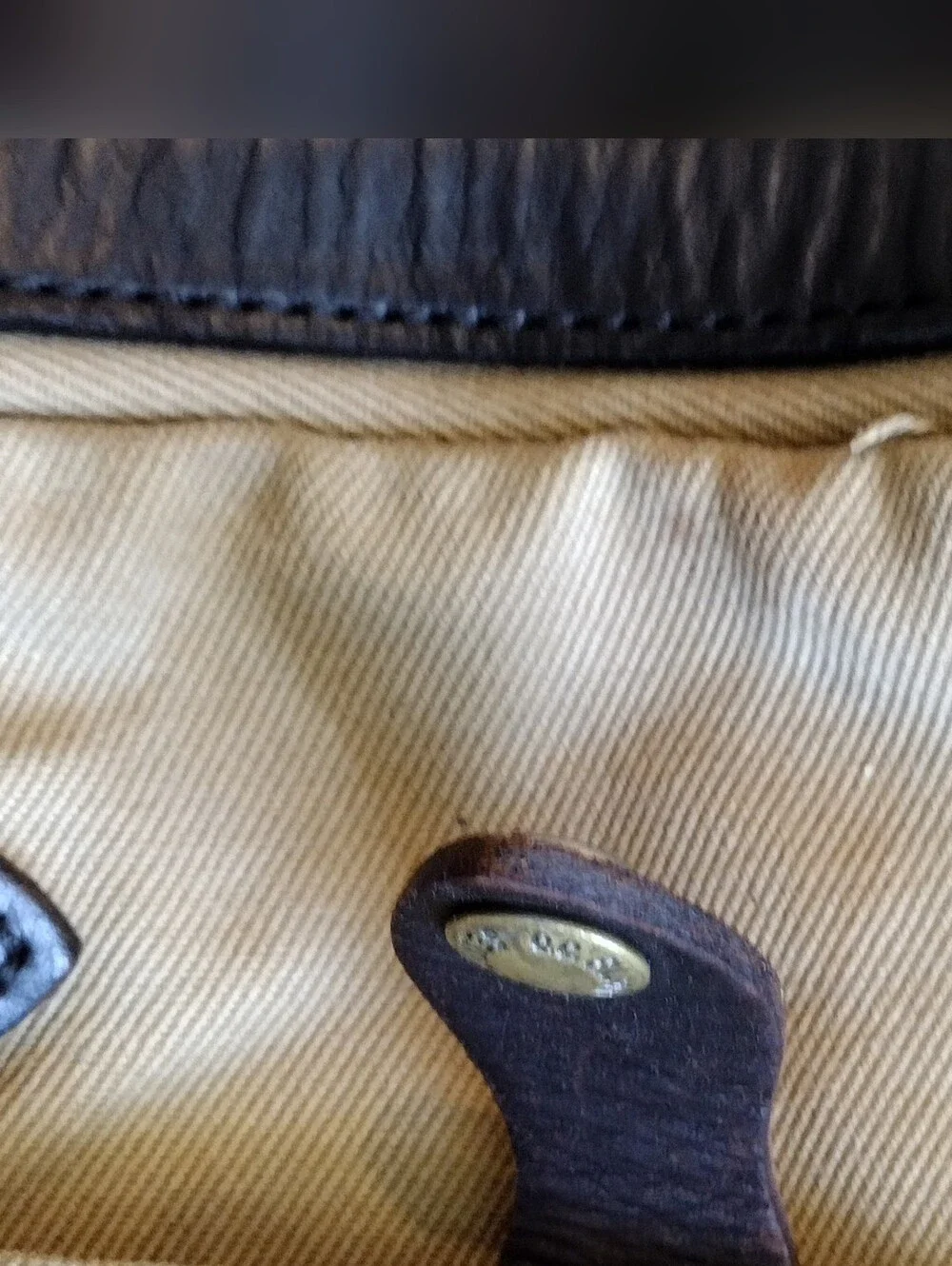 Filson Rugged Twill And Bridle Leather Briefcase W/ Shoulder Strap